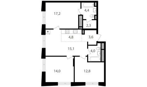 Квартира 78,2 м², 4-комнатная - изображение 1