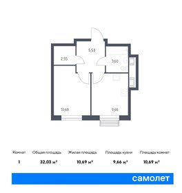 Квартира 32 м², 1-комнатная - изображение 1