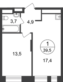 40,9 м², 1-комнатная квартира 10 857 380 ₽ - изображение 72
