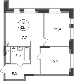 60 м², 3-комнатная квартира 10 300 000 ₽ - изображение 95