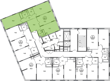 Квартира 84,7 м², 3-комнатная - изображение 2