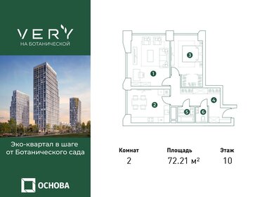 Квартира 72,2 м², 2-комнатная - изображение 1