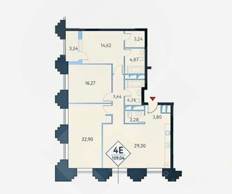 Квартира 108,1 м², 3-комнатная - изображение 1