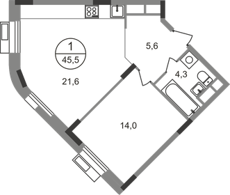 34,6 м², квартира-студия 5 000 000 ₽ - изображение 76