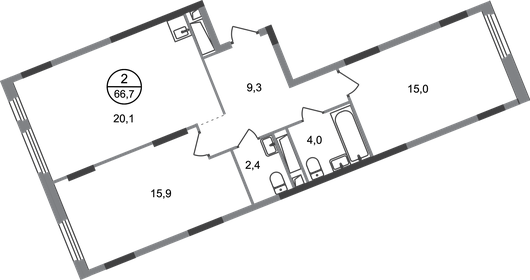 67 м², 2-комнатная квартира 16 469 733 ₽ - изображение 82