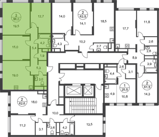 61,8 м², 2-комнатная квартира 16 979 260 ₽ - изображение 38