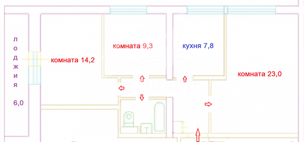 63 м², 3-комнатная квартира 19 500 000 ₽ - изображение 47