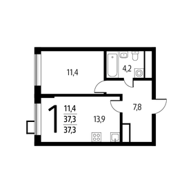 34,2 м², 1-комнатная квартира 7 850 000 ₽ - изображение 97