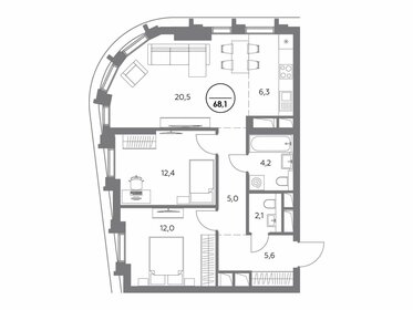 69 м², 2-комнатная квартира 35 000 000 ₽ - изображение 100