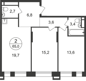 75 м², 2-комнатная квартира 17 750 000 ₽ - изображение 30