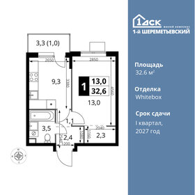 Квартира 32,6 м², 1-комнатная - изображение 1