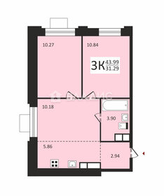 Квартира 44 м², 3-комнатная - изображение 1