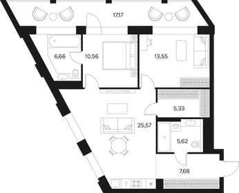 75,3 м², 2-комнатная квартира 41 588 676 ₽ - изображение 7