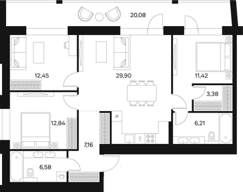 103,3 м², 3-комнатная квартира 54 491 716 ₽ - изображение 12