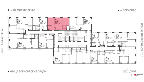 54,7 м², 2-комнатная квартира 22 673 150 ₽ - изображение 70