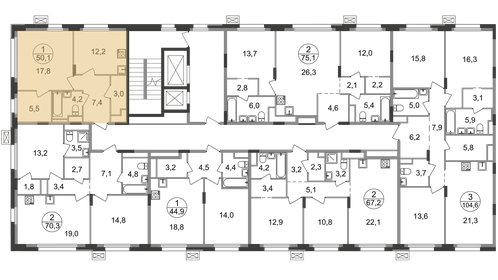 Квартира 50,1 м², 1-комнатная - изображение 2