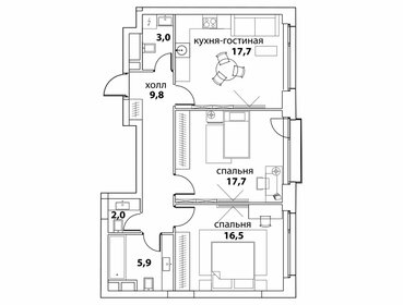 73,4 м², 2-комнатная квартира 36 083 440 ₽ - изображение 87