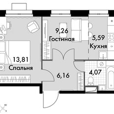 Квартира 38 м², 1-комнатная - изображение 1