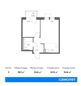 Квартира 38,9 м², 1-комнатная - изображение 1