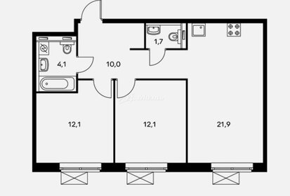 65,6 м², 2-комнатная квартира 11 990 000 ₽ - изображение 9