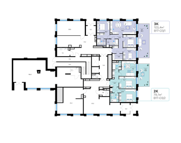 80,3 м², 2-комнатная квартира 38 905 352 ₽ - изображение 52