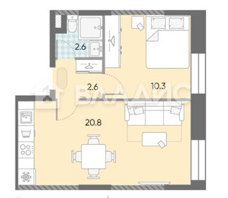 Квартира 36,3 м², 1-комнатная - изображение 2