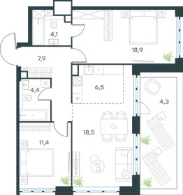 80 м², 3-комнатная квартира 37 000 000 ₽ - изображение 166