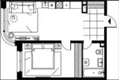 Квартира 50 м², 2-комнатные - изображение 1