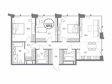 343,6 м², 7-комнатная квартира 205 000 000 ₽ - изображение 154