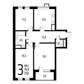 76 м², 3-комнатная квартира 17 670 000 ₽ - изображение 86