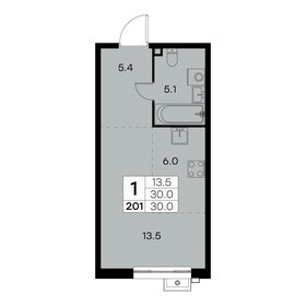 Квартира 30 м², 1-комнатная - изображение 1