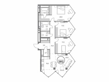 162,7 м², 5-комнатная квартира 185 000 000 ₽ - изображение 141