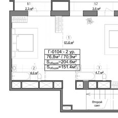 Квартира 151,4 м², 4-комнатные - изображение 2
