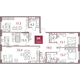 185,6 м², 6-комнатная квартира 68 000 000 ₽ - изображение 1