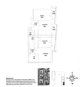 Квартира 103,9 м², 3-комнатная - изображение 1