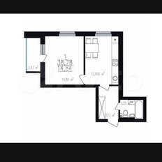 Квартира 38,8 м², студия - изображение 4
