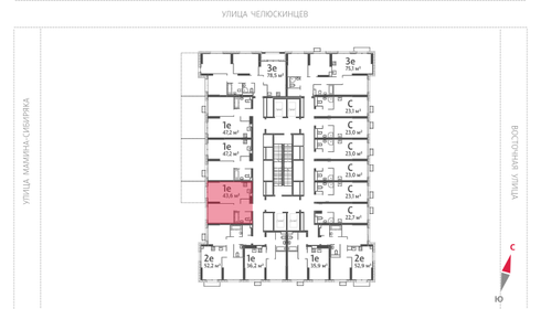 46 м², 1-комнатная квартира 6 990 000 ₽ - изображение 96