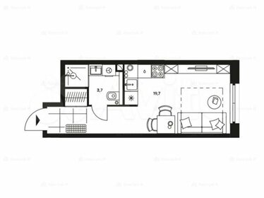 Квартира 23,4 м², 1-комнатные - изображение 1