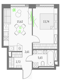 40 м², 1-комнатная квартира 13 500 000 ₽ - изображение 185