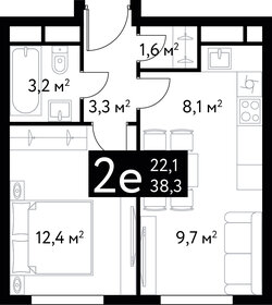 27,8 м², апартаменты-студия 18 500 000 ₽ - изображение 19