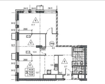 40,3 м², 1-комнатная квартира 13 700 000 ₽ - изображение 45