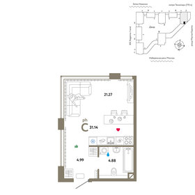 Квартира 31,1 м², студия - изображение 1