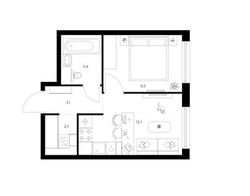 34,7 м², 1-комнатная квартира 13 500 000 ₽ - изображение 12