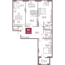 185,6 м², 6-комнатная квартира 68 000 000 ₽ - изображение 131