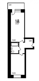 Квартира 37,1 м², 1-комнатная - изображение 1