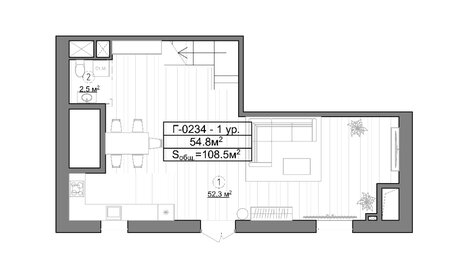 47,5 м², 2-комнатные апартаменты 14 562 033 ₽ - изображение 108