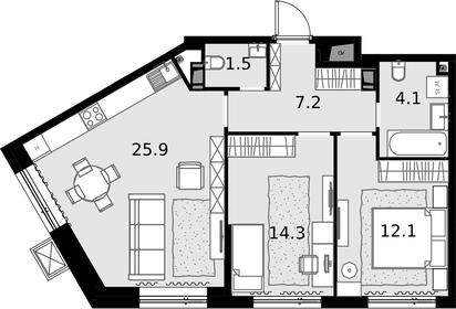 82,3 м², 3-комнатная квартира 26 790 000 ₽ - изображение 162