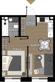 33 м², 1-комнатные апартаменты 18 000 000 ₽ - изображение 143