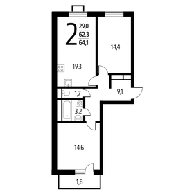 67 м², 2-комнатная квартира 16 000 000 ₽ - изображение 75