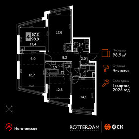 Квартира 98,9 м², 4-комнатная - изображение 1